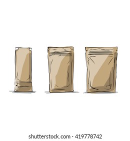 Bag packaging, sketch for your design