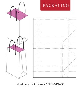 Bag packaging template for wearing.