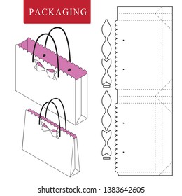 Bag packaging template for wearing.