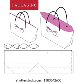 Bag packaging template for wearing.