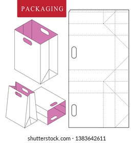 Bag packaging template for wearing.