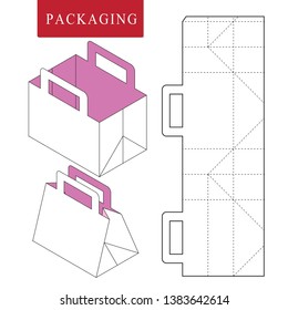 Bag packaging template for wearing.