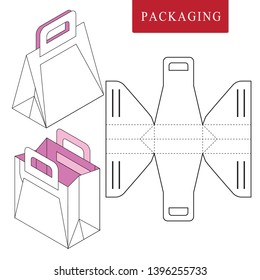 Bag Packaging Template Wearingvector Illustration Packagingisolated 