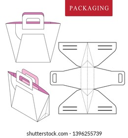 Bag packaging template for wearing.Vector Illustration of packaging.Isolated White Retail Mock up.