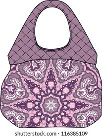 Bag for paisley pattern(vector illustration)