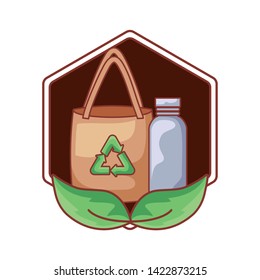 bag paper and bottle ecological