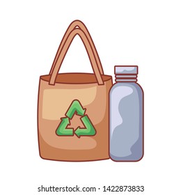 bag paper and bottle ecological