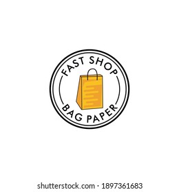 Bag Paper Fast Shop Logo design