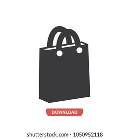Bag of paper vector icon 