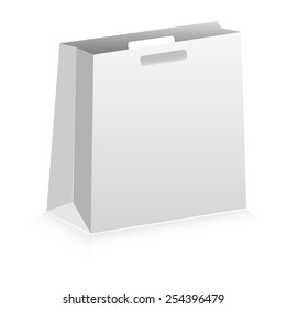 bag paper white background isolated illustration