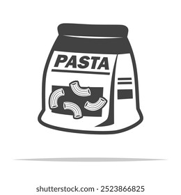 Bag of pasta icon transparent vector isolated