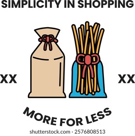 A bag of pasta is shown next to a bag of pasta