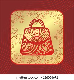 Bag pattern background vector illustration