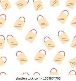 Bag pattern icon with brown and chocolate color, suitable for background image, printing design, or wallpaper