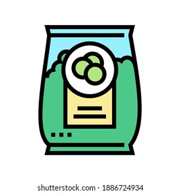 bag peas color icon vector. bag peas sign. isolated symbol illustration