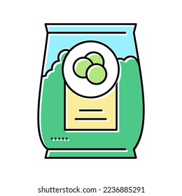 bag peas color icon vector. bag peas sign. isolated symbol illustration