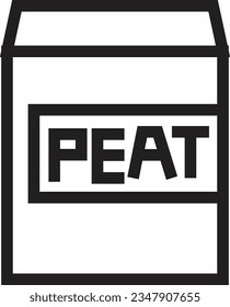 Bag Peat Fuel Outline Icon