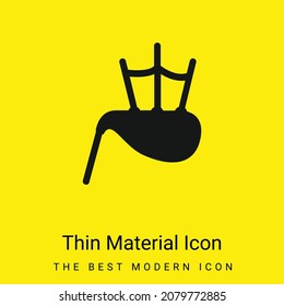 Bag Pipe minimal bright yellow material icon