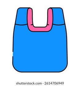 bag plastic material line icon vector. bag plastic material sign. isolated symbol illustration