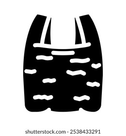 Beutel Plastikverpackung Glyphe Symbol Vektor. Plastiktütenverpackungsschild. einzelne Symbolgrafik