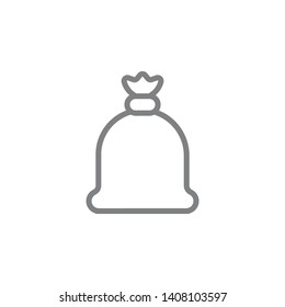 Bag, plastic, rubbish line vector icon. Element of pollution icon