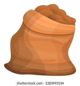 Bag of potato icon. Cartoon of bag of potato vector icon for web design isolated on white background