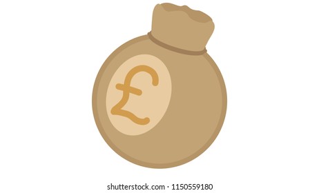 bag of pounds insolated vector illustration
