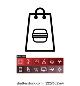 Bag premium vector icon