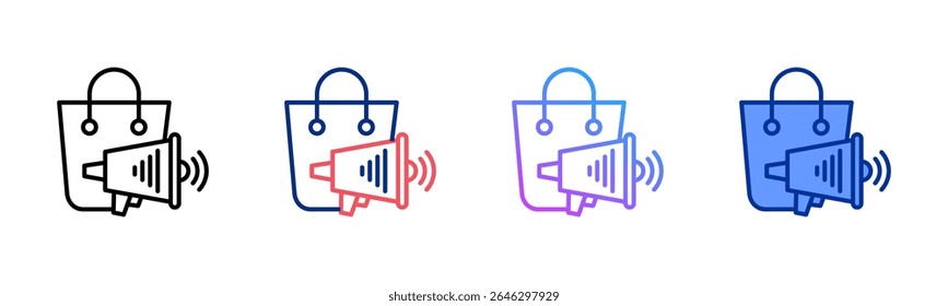Bag Promotion icon sheet multiple style collection