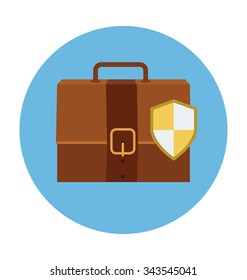 Bag Protection Colored Vector Illustration 