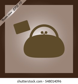 Bag and purse vector icon
