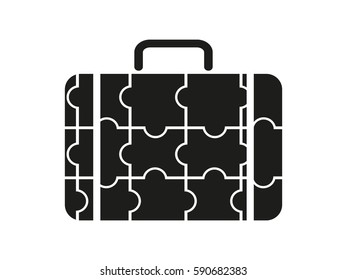 bag puzzle icon, vector illustration eps10