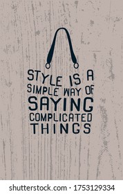 Bag from quote on wood background. Vector illustration