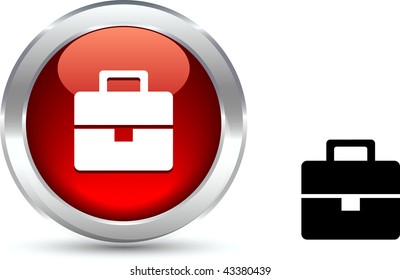  Bag  realistic button. Vector illustration.