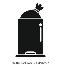Bag in recycle bin icon simple vector. Ecology trash. Packing cleaner