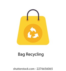 Bag Recycling Vector Flat Icons. Simple stock illustration stock