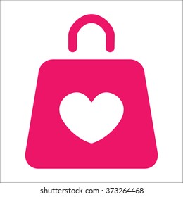 bag red with heart