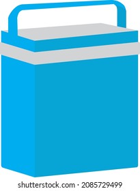 Ilustración plana vectorial del refrigerador de la bolsa