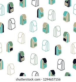 Bag repeat pattern. Unique vector illustration for poster, card, birthday and party invitation, wallpaper or background.
