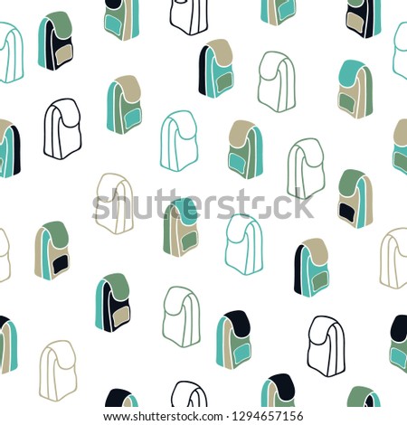 Bag repeat pattern. Unique vector illustration for poster, card, birthday and party invitation, wallpaper or background.
