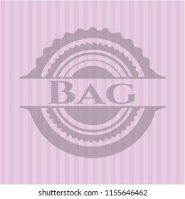Bag  retro pink emblem