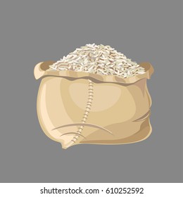 Bag of rice, vector illustration