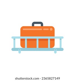 Bag roof rack icon flat vector. Car box. Trunk travel isolated