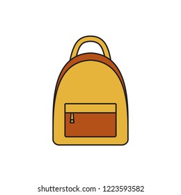 a bag or rucksack vector icon,  graphic symbol isolated on white; vector illustration