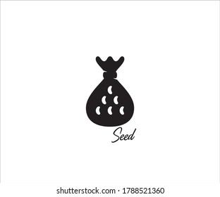 A Bag Or Sac Of Seed Simple Vector Icon Logo Design Illustration Template