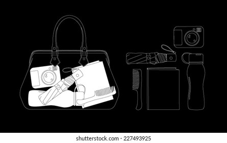 Bag scanned under x-ray