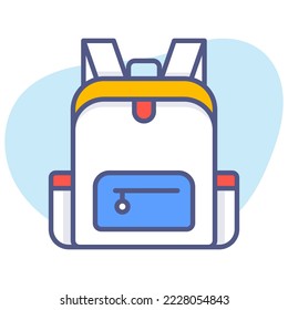 Bolsa, escuela, mochila Conceptos modernos de diseño plano, concepto de ilustración vectorial de calidad premium. Símbolo vector.