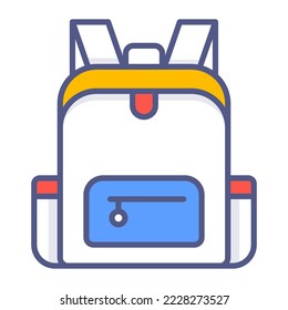 Bolsa, escuela, mochila Conceptos modernos de diseño plano, concepto de ilustración vectorial de calidad premium. Símbolo vector.