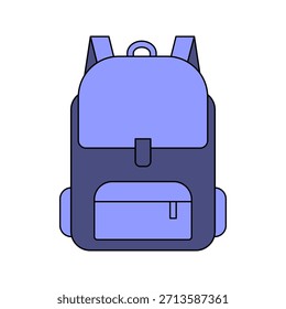 Bag school colors icon. vector illustration on white background