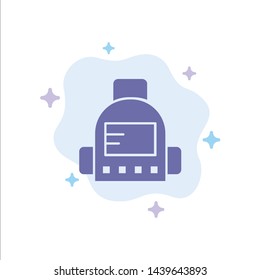 Bag, School, Education Blue Icon on Abstract Cloud Background
